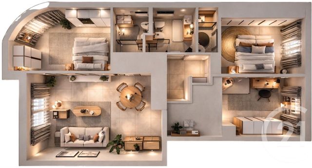 Appartement F3 à vendre - 3 pièces - 89.01 m2 - NICE - 06 - PROVENCE-ALPES-COTE-D-AZUR - Century 21 Lafage Transactions