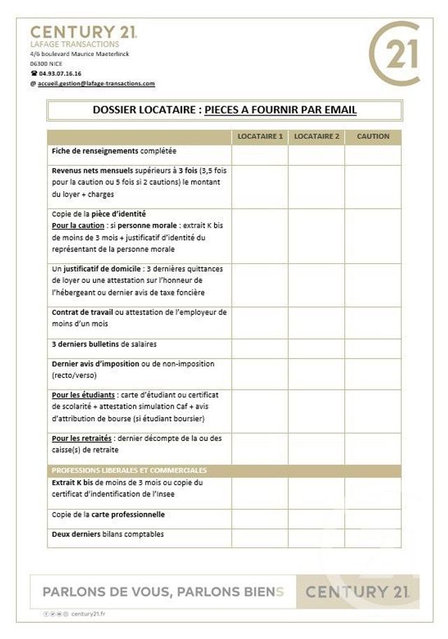 Appartement F1 à louer - 1 pièce - 13.05 m2 - NICE - 06 - PROVENCE-ALPES-COTE-D-AZUR - Century 21 Lafage Transactions